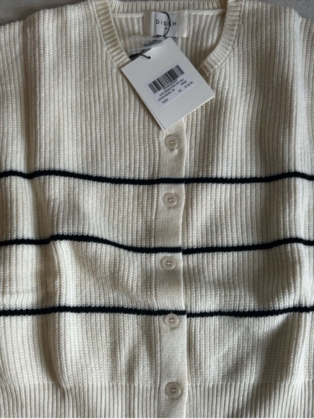 NWT • DISSH Kate cream stripe knit vest - XS - Picture 3 of 7